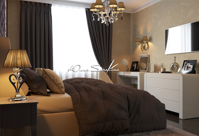 Дизайн интерьера спальни в стиле Арт деко